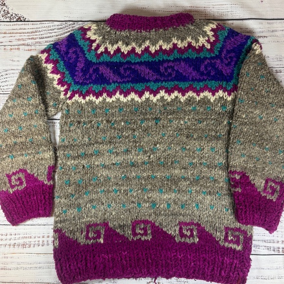 Elegant Passage Wool Chunky Sweater Hand Made Medium - Picture 5 of 5